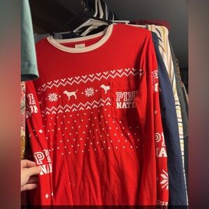 Red PINK Nation Long Sleeve Shirt